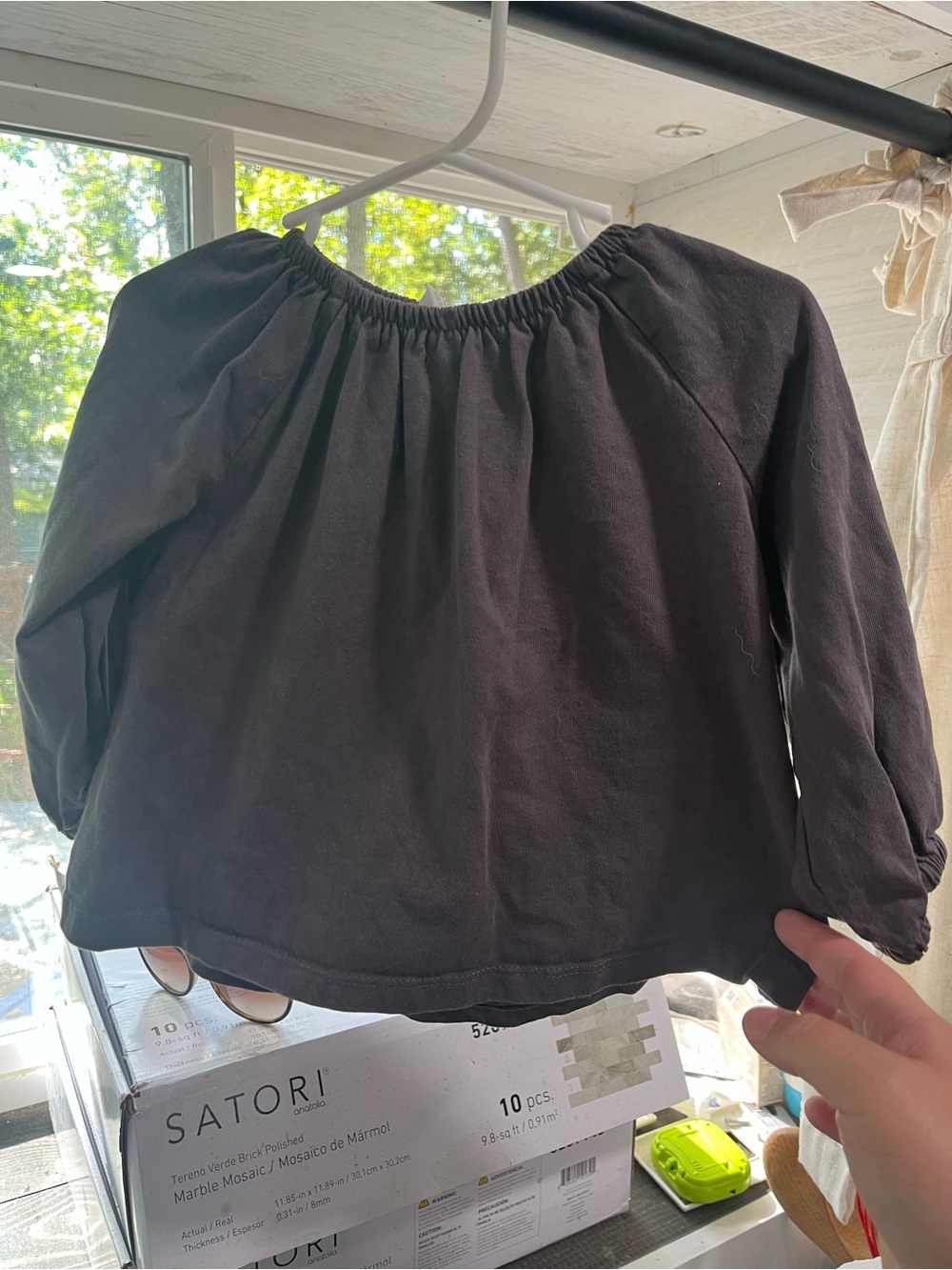 Zara Kids Black Peasant Top - Unbranded